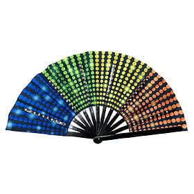 Disco Fan - XXL large fan with Pride rainbow LED lighting - Disco print