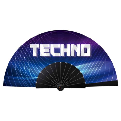 Festival Hand Fan Techno