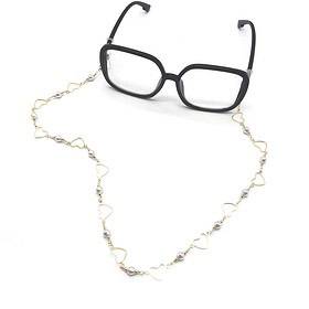 Glasses Cord Hearts Gold