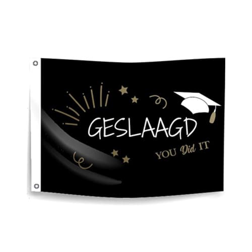 Passed Flag Gold/White - 90 x 150 cm