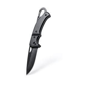 Stainless Steel Black Pocket Knife with Hook