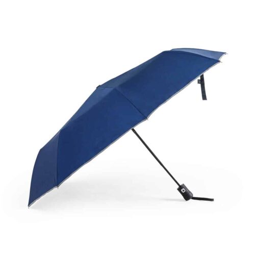 Sustainable RPET umbrella with reflective strip - 100 cm - dark blue