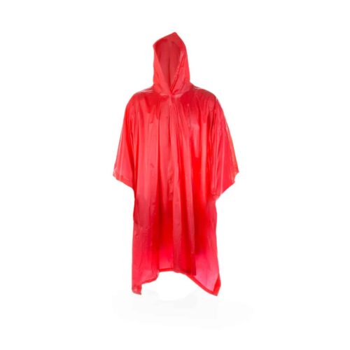 Reusable Rain Poncho Adults Red
