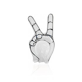 Inflatable Peace Hand White