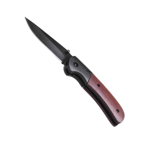 Stainless Steel Pocket Knife with Wooden Handle