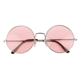 Hippie round sunglasses | pink lenses