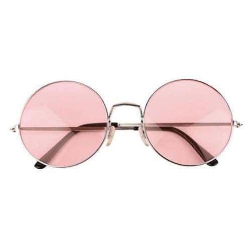 Hippie round sunglasses | pink lenses