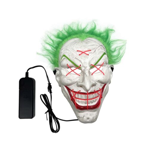Halloween crazy clown mask with lighting