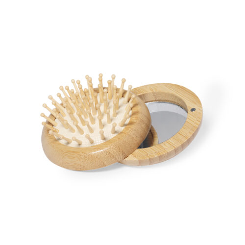 Hairbrush with Mirror - Bamboo