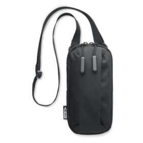 Phone Pouch with Card Holder RPET Polyester Black