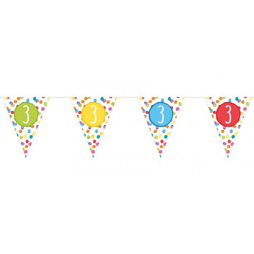 Bunting Line 3 Years Confetti