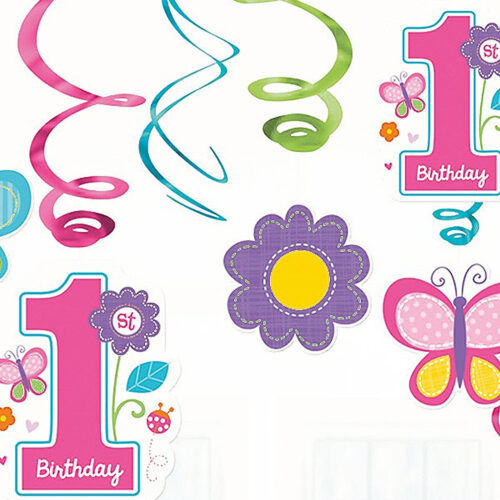 Swirl Garlands 1 Year Girl