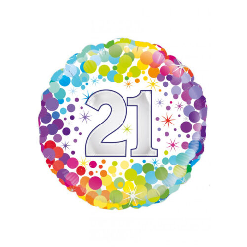 Foil Balloon Confetti 21 Years