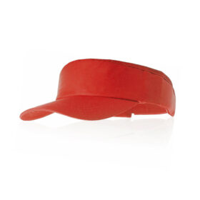 Adjustable cotton sun visor red