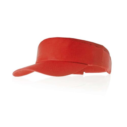 Adjustable cotton sun visor red