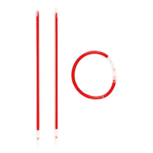 Glowsticks snapping sticks - 100 pieces - Red