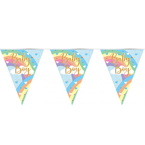 Pastel Flag Banner Birth of a Boy