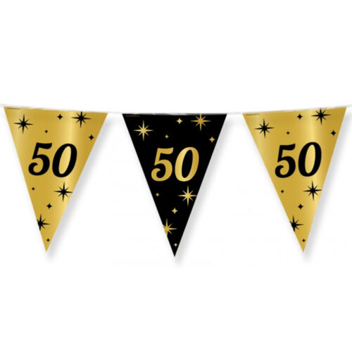 Bunting Line 50 Years Black/Gold