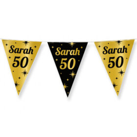 Flag Banner Sarah black/gold