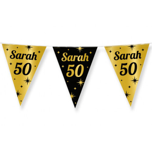 Flag Banner Sarah black/gold