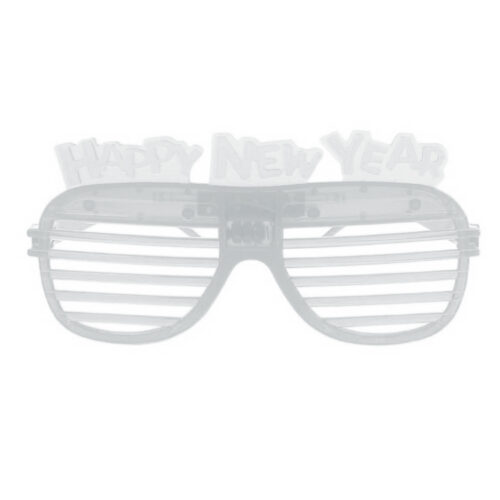 LED Shutter Glasses Transparent - Happy New Year