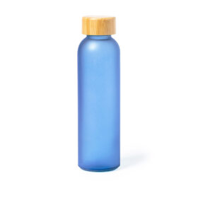 Glass drinking bottle 500 ml blue