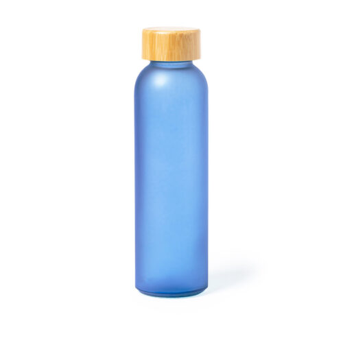 Glass drinking bottle 500 ml blue
