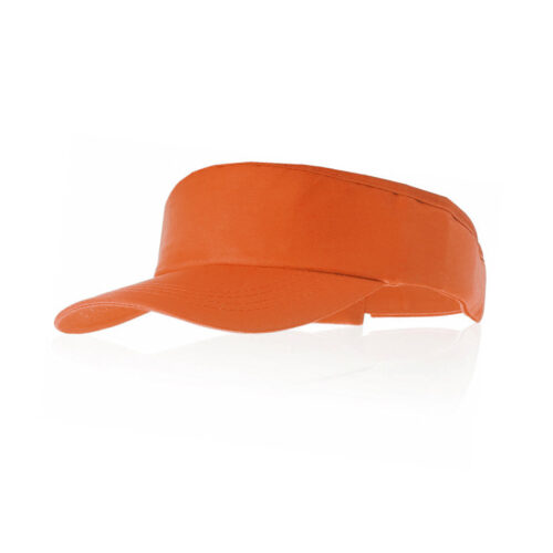 Adjustable cotton sun visor orange