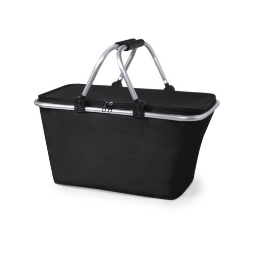 Foldable Thermal Picnic Basket - Cooler Bag - Black