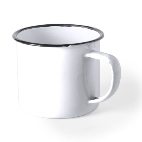 Retro Metal Mug 380 ml White