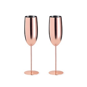 Set of Champagne Glasses - Rose Gold