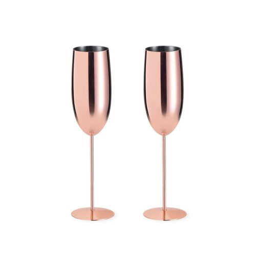 Set of Champagne Glasses - Rose Gold