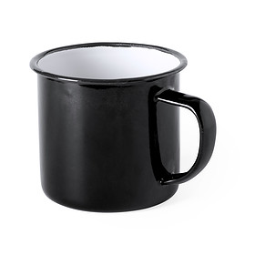 Mug retro metal 380 ml black
