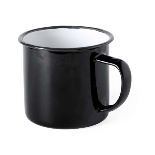 Mug retro metal 380 ml black