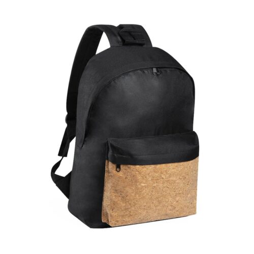 Backpack with Front Pocket Cork Black