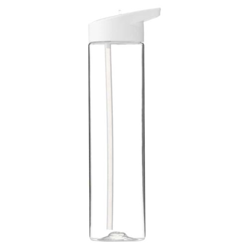 Water bottle with straw 600 ml white