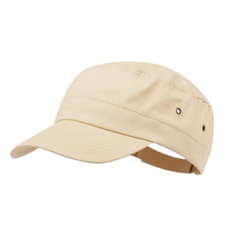 Cap with Velcro Closure Cotton Beige