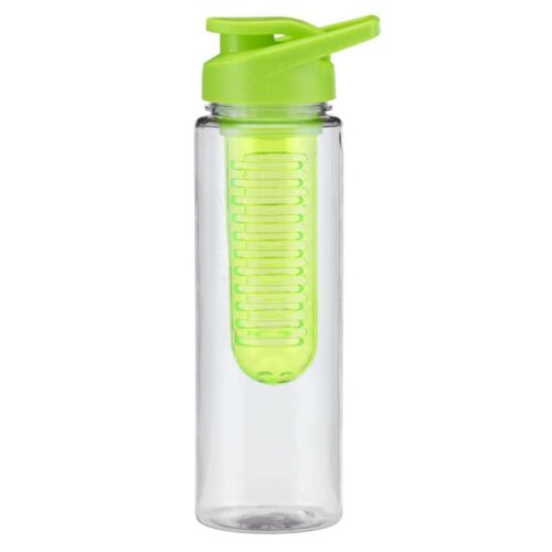 Water bottle with infuser 700 ml green
