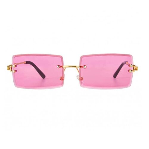 Rectangular Pink Sunglasses