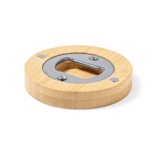 Bamboo bottle opener with magnet