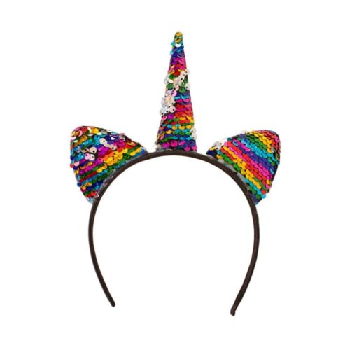 Unicorn Headband Sequins Pride Rainbow