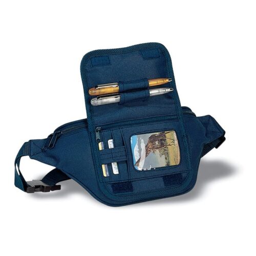 Fanny Pack with Card Holder and Pen Compartment Blue