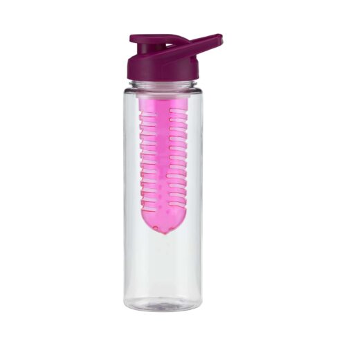 Water bottle with infuser 700 ml pink