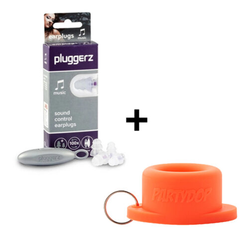 Pluggerz earplugs + Party cap orange