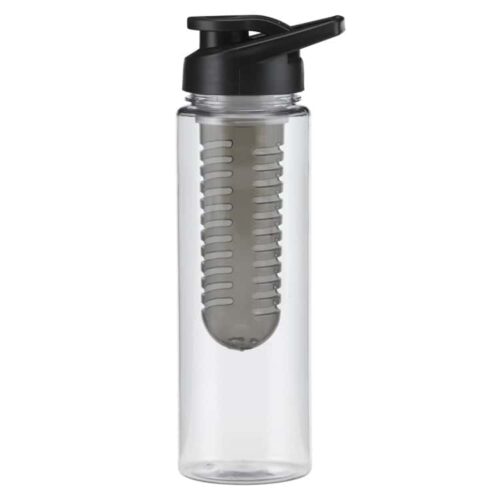 Water bottle with infuser 700 ml black