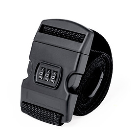 Suitcase Strap with Combination Lock 200 cm Black