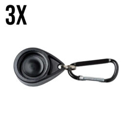 Hard Party Cap with Hook - Black - 3 Pieces