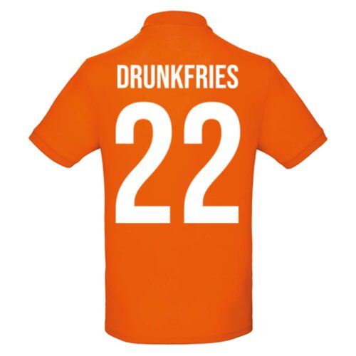 Unisex orange polo - Drunkfries