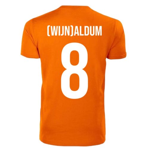 Unisex orange T-shirt - (Wine)aldum