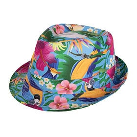 Fedora Party Hat Hawaii Blue